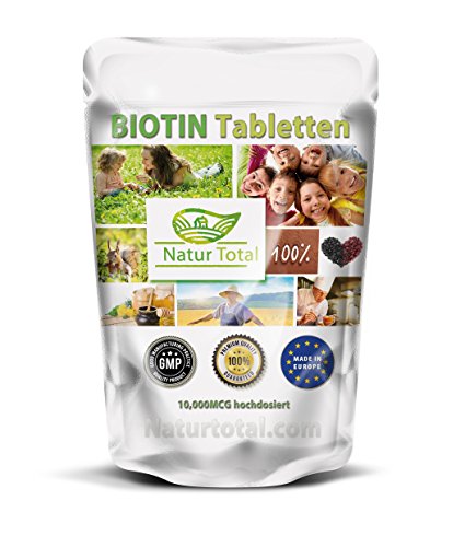 Preisvergleich Produktbild Biotin (Vitamin b7) Tabletten 10,000MCG hochdosiert (500)