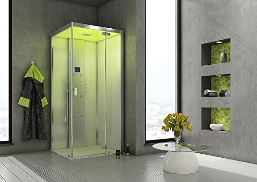 Hoesch Dampfbad Senseperience 120 x 100 Dampfdusche mit Duschwanne Nischeneinbau