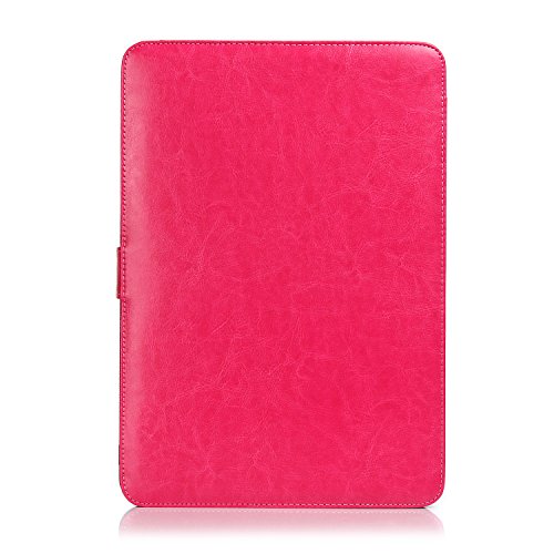 HASESS Weich PU-Leder Folio Hülsen Case Notebook Laptop Tasche Tragen Pouch Abdeckung für Apple Macbook Air 13″ A1369 A1466 + Klar TPU Tastatur Abdeckung + Klar LCD-Schirm-Schutz – Rosa - 3