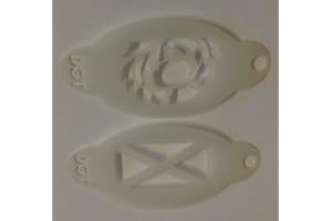 BODY ART DESIRE Scottish Cross & Thistle face painting stencils reusable many times Scotland football Euros