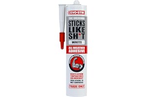 EVO-STIK Sticks Like Sh*t Adhesive White - 290ml - All Weather - Extreme Temperature & Movement Resistant
