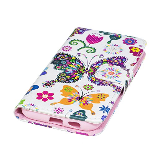 für Smartphone Samsung Galaxy A5 2017 Hülle, Leder Tasche für Samsung Galaxy A5 2017 Flip Cover Handyhülle Bookstyle mit Magnet Kartenfächer Standfunktion ( + Staubstecker) - 3