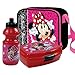 Produktbild Disney Minnie Maus Flasche+Brotdose+Tasche Minnie Mouse Brotdose Frühstück Set EDEL NEU-2013