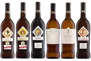 BODEGAS HIDALGO LA GITANA Pack 6 Botellas 75 Cl. - Manzanilla en Rama + Cream Alameda + Pedro Ximenez Triana + Manzanilla Pastrana - Amontillado Napoleón + Oloroso Faraón