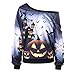 Produktbild OverDose Damen Spukhaus Stil Frauen Halloween Kürbis Teufel Sweatshirt Pullover Tops Bluse Shirt Jumper Party Clubbing Home Suit
