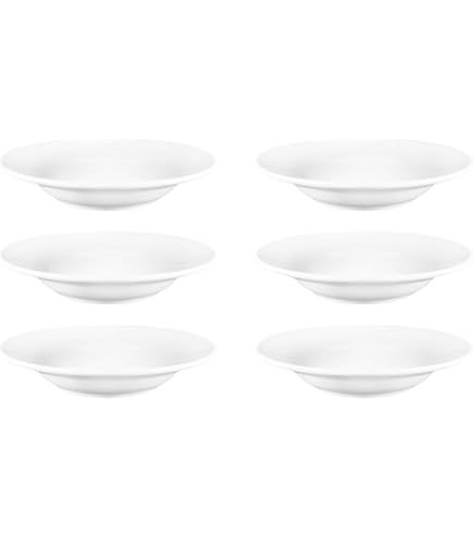 Secret de Gourmet - Lot de 6 Assiettes à Pâtes Bistrot 27cm Blanc