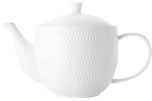Maxwell & Williams White Basics Diamonds Teiera da 4 Tazze, in Confezione Regalo, 800 ml, Porcellana