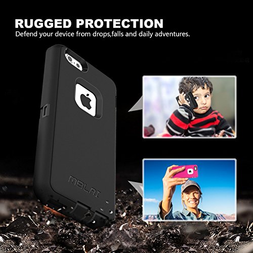 iPhone 5s/SE Case with Built-in Screen Protector, Full Protection [Black] w/ [Belt Clip] Kickstand, Heavy Duty Tough Shockproof Hybrid Hard Cover for Apple iPhone SE / 5 / 5S