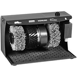 FineBuy cireur automatiquement avec 3 brosses Système électrique automatique haute Comfort Cirage à chaussures Polisseuse avec tapis en caoutchouc