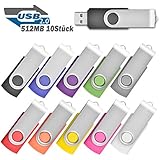 10 stück 512MB USB Stick 2.0 Transmemory Memory Stick, Mehrfarbig
