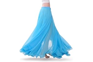 Wuchieal Bauchtanz Rock Bauchtanz Kostüm Damen Tänzerin Chiffon Röcke Big Swing Langer Rock Festival Performance Kleidung