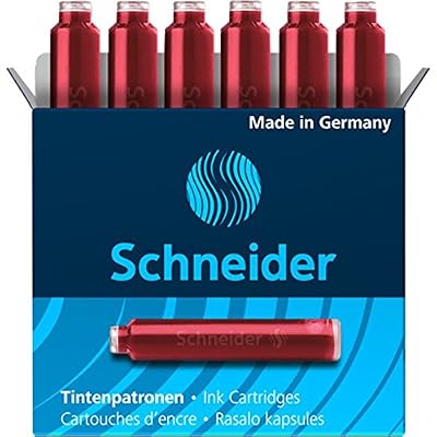 SCHNEIDER Lot de 5 Boîtes 6 Cartouches d'encre rouge