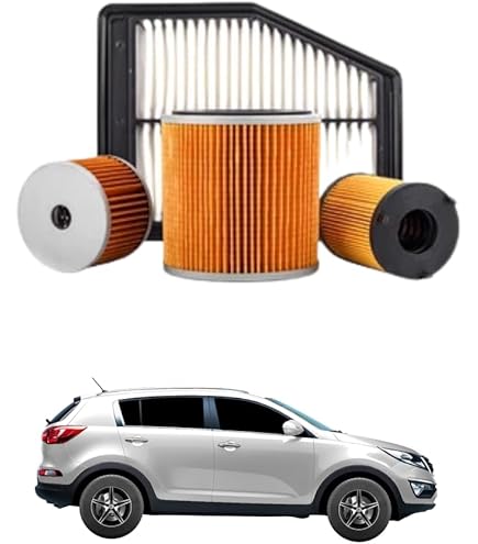 Tagliando compatibile con HYUNDAI ix35 Van CRDi 85 kw Diesel 2010-2015 - 6 Litri di olio + 4 Filtri