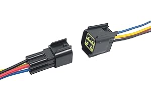 WINWILL Set di 6 connettori elettrici impermeabili a 4 poli con cavi da 16 AWG (spina e femmina) per auto, camion, moto e applicazioni marine