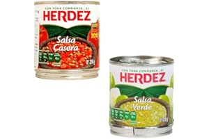 Herdez Salsa Casera & Salsa Verde - Authentic Mexican Tomato and Tomatillo Salsas - Mild Salsa Sauce Combo for Mexican Food - Perfect Blend Tomatillos, and Mexican Spices, 2 Pack +Free Cheeroo Magnet