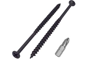 SKIR'CO (10 szt.) czarne wykończenie fosforanowe 4,8 x 100 mm śruby do płyt kartonowo-gipsowych, wkręty do drewna, głowica krzyżakowa, śruby do płyt gipsowo-kartonowych