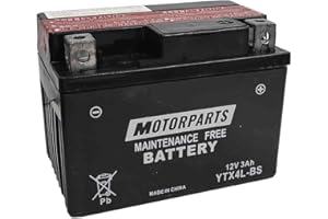 FAR BATTERIA MOTORPARTS MINARELLI YTX4L-BS 12V 3AH COMPATIBILE CON PIAGGIO ZIP 2T 50 2T 08 > 13 SENZA MANUTENZIONE COMPLETA SPECIFICA MOTO SCOOTER