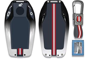 Yamlten Autoschlüsselhülle Passt für BMW Display Key 5er 7er G01 G02 G05 G07 G11 G12 G30 G31 G32 I8 I12 I15 X3 X4 X5 X7 Metallgehäuse Schwarz Farbverlauf