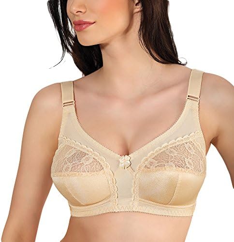 5777 Non Padded Bra Wireless Lace Adjustable Straps - Made In EU
