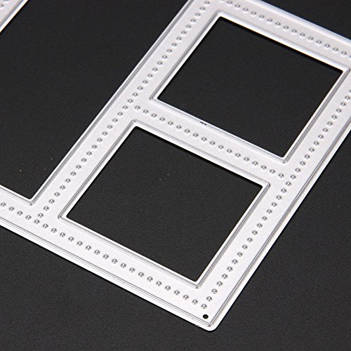 Demiawaking Metallrahmen Form Stanzschablonen Metall Schneiden Schablonen für DIY Scrapbooking Album, Schneiden Schablonen Papier Karten Sammelalbum Dekor - 5