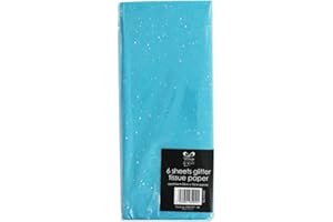 EUROWRAP Clairefontaine – 20910-TQC – Papier de soie - Paquet de 6 feuilles pliées - Dimensions : 50x70cm - Motif : Turquoise, Foil - Emballage Cadeau, Personnalisation Cadeau, Loisirs Créatifs