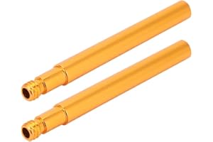 KEENSO Extensor de válvula de Bicicleta de 2 Piezas, Extensor de válvula de neumático Interno de Bicicleta de 60 mm, extensión de válvulas de neumático Interno(Oro)