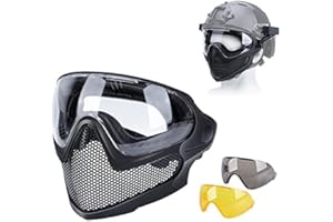 ACEXIER Airsoft Paintball Jagd Dual-Mode Taktische Ausrüstung Upgrade Stahlgitter Halbmaske Militär Kriegsspiel Schutzmaske