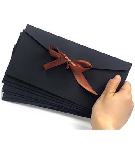 Lot De 10 Enveloppes-cartes En Papier Kraft - Motifs Pandas Mignons - 15.5x8 Cm - Pour Invitations, Voeux, Anniversaire