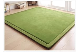 CASTLYE Kinderteppich Korallensamtteppich Teppiche Fürs Kinderzimmer Matten Teppich Anti Rutsch Unterlage Teppich Wohnzimmer, Moosgrün, 120x200cm