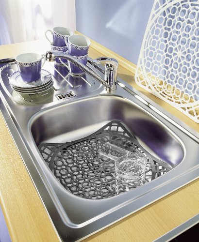 Ruco V810 Silber Spülbecken-Schutzeinlage für eckige und runde Becken, PVC frei, 2-er Set, silber - 4