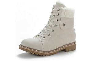 Pogolino Damen Stiefeletten Boots warm gefüttert Schnürstiefeletten Outdoor Winter Stiefel Schuhe ST803