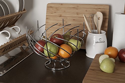 Premier Housewares Obstkorb, Verdrehtes Chrom-Gestell - 7