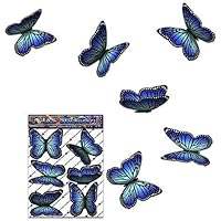 Schmetterling Blau Kleintier Pack Auto Aufkleber - ST00028BL_SML - JAS Aufkleber