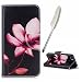 Produktbild Huawei P10 Lite Hülle, Edaroo Bunte Niedliche Lustige Tiere Blumen Geldbörse Kreditkarten Slots Stand Funktion Durable Drop Proof Ultra Dünne Magnetische Klapphülle Schutzhülle Flipcase PU Leder Tasche Flip Cover Schwarz für Huawei P10 Lite - Vintage Rosa Orchideen