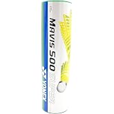 YONEX Mavis 500 Super Nylon Shuttlecock Made in Japan - Pack of 6 (Yellow)