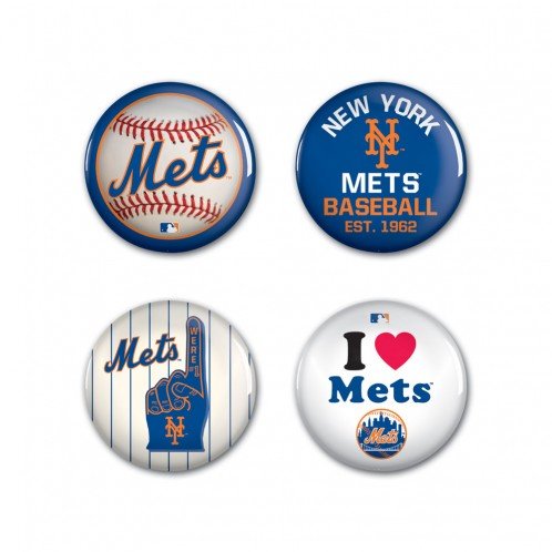 ''New York Mets MLB officielle Button, Badge, broches en tant que Lot de 4