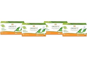 ‎ORGANYC Organ(y)c, Tampons aus 100% zertifizierter Bio-Baumwolle für sehr starke Tage - 4 Packungen zu je 16 Stück (Insgesamt 64 Stück)