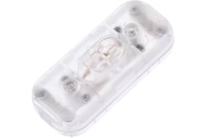 FUCHSWERK Zwischenschalter Schnurschalter - 2-3 polig 6A 250V - Schnurzwischenschalter, Wippschalter, Zuleitungsschalter, Kabelschalter, Schalter | Transparent