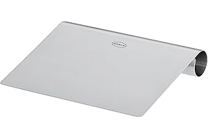 RÖSLE Spachtel, Hochwertiger Teigspachtel als Back- und Kochhelfer, Edelstahl 18/10 matt, Spülmaschinengeeignet, 15 x 11,5 x 2,5 cm