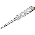 Eightwood Pen Electric Tester Mains Tester Screwdriver Electrical Tester Screwdriver Electrical Pen Tester Neon 220V Voltage Tester with 100-500 Voltage Tester Neon Bulb Electric Tester Pen Probe