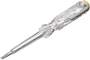 Eightwood Testeur de Tension Mains Tester Tournevis Électrique Électrique Testeur Tension au Néon 220V avec 100-500 Testeur Tension Tournevis Ampoule au Néon Testeur Électrique Sonde Stylo