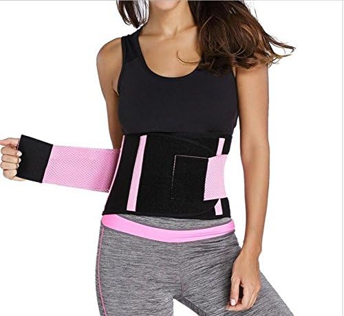Faja Slimming Belt, gzqes,, Toning Belt Faja Sauna Slimming Support for the area Lumbar Back Abdomen for Man and Woman, pink, Small