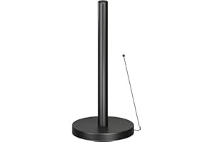 Minismus Porte Essuie-Tout sur Pied- Support Rouleau Stable avec Bras Anti-Roulement - Dérouleur Papier Cuisine Moderne - Accessoire Essuie-Tout Pratique et Élégant (Noir)