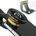 Produktbild First2savvv JTSJ-SUGT-A15G3 GOLD Universal Clip-On Kamera Adapter Optische Magnetisches 0.4 X Weitwinkel Linse mit Aluminiumtuben und teilentspiegeltem Mineralglas für Samsung Galaxy Note Edge Note 4 Note 3 Note 2 S5 mini S5 ALPHA K zoom S4 S4 mini A3 A5 CORE Max LG G2 D802 Nexus 5 D821 G-Flex D955 L40 D160 G PRO 2 G2 MINI D620 G3 D855 G3 S D722 L50 D213 L70 D320 L90 D405 F60 D390N Flex 2 H955 G4 G2 mit mini stehen