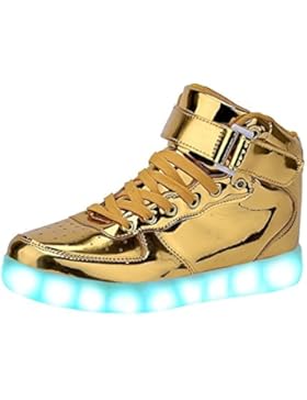 Aidonger Unisex Erwachsene High-Top LED Schuhe Sneaker Sportschuhe USB Lade Outdoor Leichtathletik beiläufige...