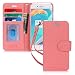 Produktbild FYY iPhone 6S Plus Hülle,iPhone 6 Plus Hülle, Hochwertige Leinwand Handmade Flip Folio Hülle [Ständer Feature] mit ID & Kreditkarte Protector Schutzhülle für iPhone 6 Plus/iPhone 6S Plus, Rosa