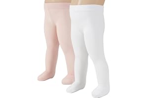 CALZITALY 2 Paia Collant Neonata in Microfibra, Calzamaglia Bébé, Bianco, Rosa, Panna, Blu, 40 DEN, Made in Italy