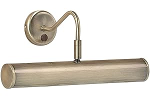 ENDON 1 Light Switched Picture Light Size: 15 cm H x 33.5 cm D, Finish: Antique Brass