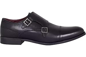 Thomas Crick 'Boycie' Men’s Genuine Leather Double Monk Strap Shoes|Smart Slip-On Formal Dress Shoes for Work, Business & Special Occasions