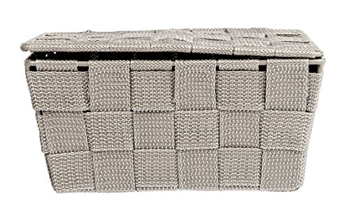 Wenko 22575100 Aufbewahrungskorb mit Badkorb mit Deckel, Polypropylen, taupe, 14 x 19 x 10 cm - 3
